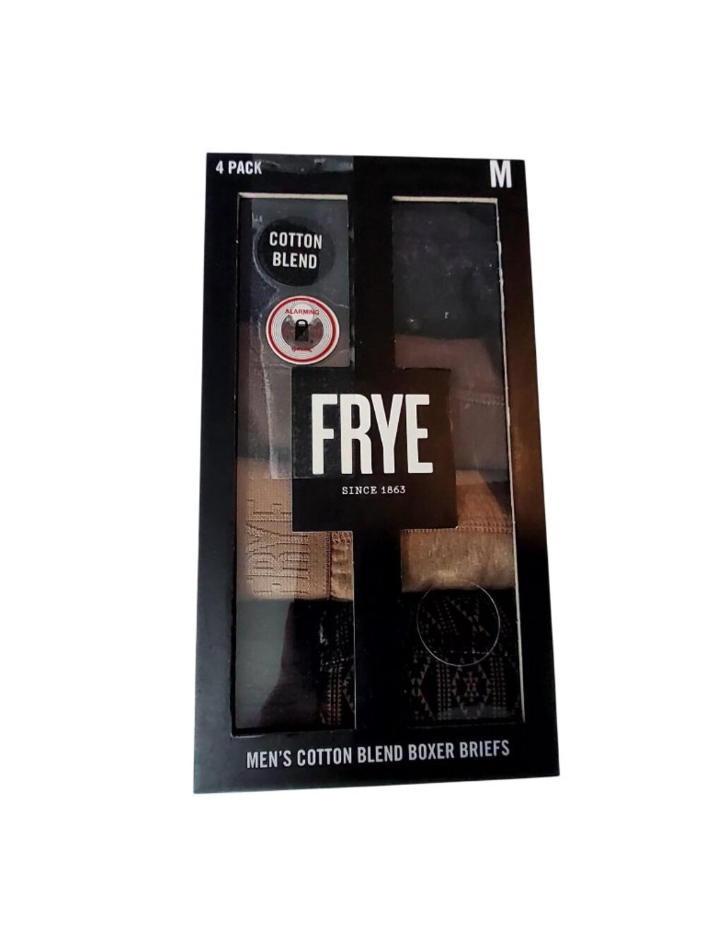 Frye Mens Cotton Blend Boxer Briefs 4-Pack Medium Size Ultra-Soft & Breathable